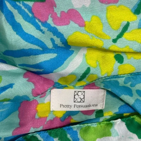 NEW Pretty Persuasions Colorful Open Front Swim Cover Up / Scarf With Tassel - Picture 5 of 5